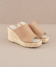 Load image into Gallery viewer, Brown Espadrille Wedge
