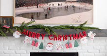 Load image into Gallery viewer, Puffy Red Velvet Merry Christmas Banner