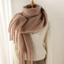 Load image into Gallery viewer, Cloud Soft Mohair Tassel Scarf