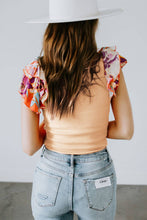 Load image into Gallery viewer, Ribbed Knit Tiered Ruffled Sleeve Bodysuit