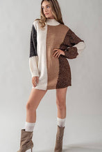 Load image into Gallery viewer, Loose Mock Neck Sweater Dress
