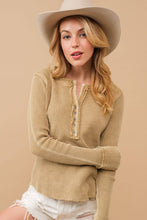 Load image into Gallery viewer, Waffle Vintage Washed Top