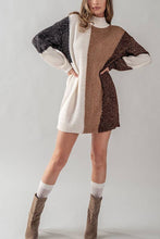 Load image into Gallery viewer, Loose Mock Neck Sweater Dress