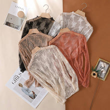 Load image into Gallery viewer, Semi Sheer Mesh Lace Shirt
