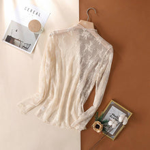 Load image into Gallery viewer, Semi Sheer Mesh Lace Shirt