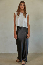 Load image into Gallery viewer, Black Silk Skirt