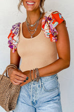 Load image into Gallery viewer, Ribbed Knit Tiered Ruffled Sleeve Bodysuit