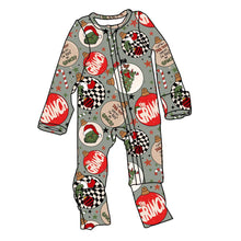 Load image into Gallery viewer, Christmas Zippies Sleepers - Retro Grinch