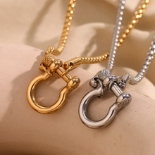 Load image into Gallery viewer, Charm Bar: Buckle Lock Necklace