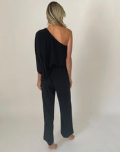 Load image into Gallery viewer, Black One Shoulder Jumpsuit
