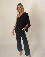Load image into Gallery viewer, Black One Shoulder Jumpsuit