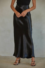 Load image into Gallery viewer, Black Silk Skirt