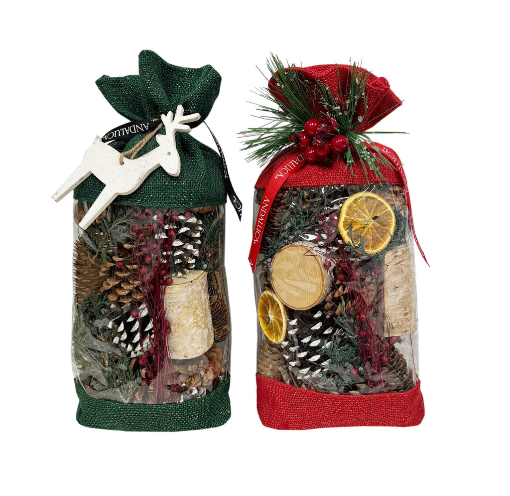 Large Holiday Memories Scented Pinecone Bag
