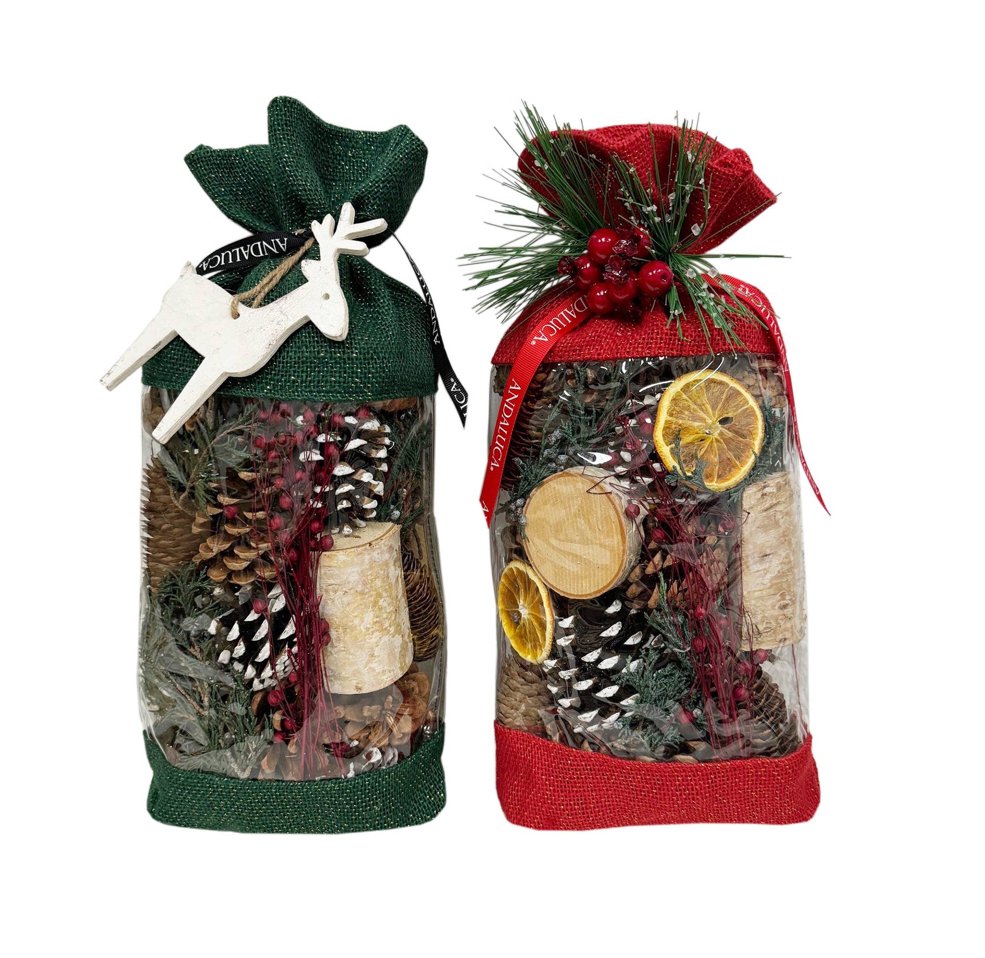 Large Holiday Memories Scented Pinecone Bag