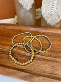 Beaded Stackable Bracelet- Two Toned