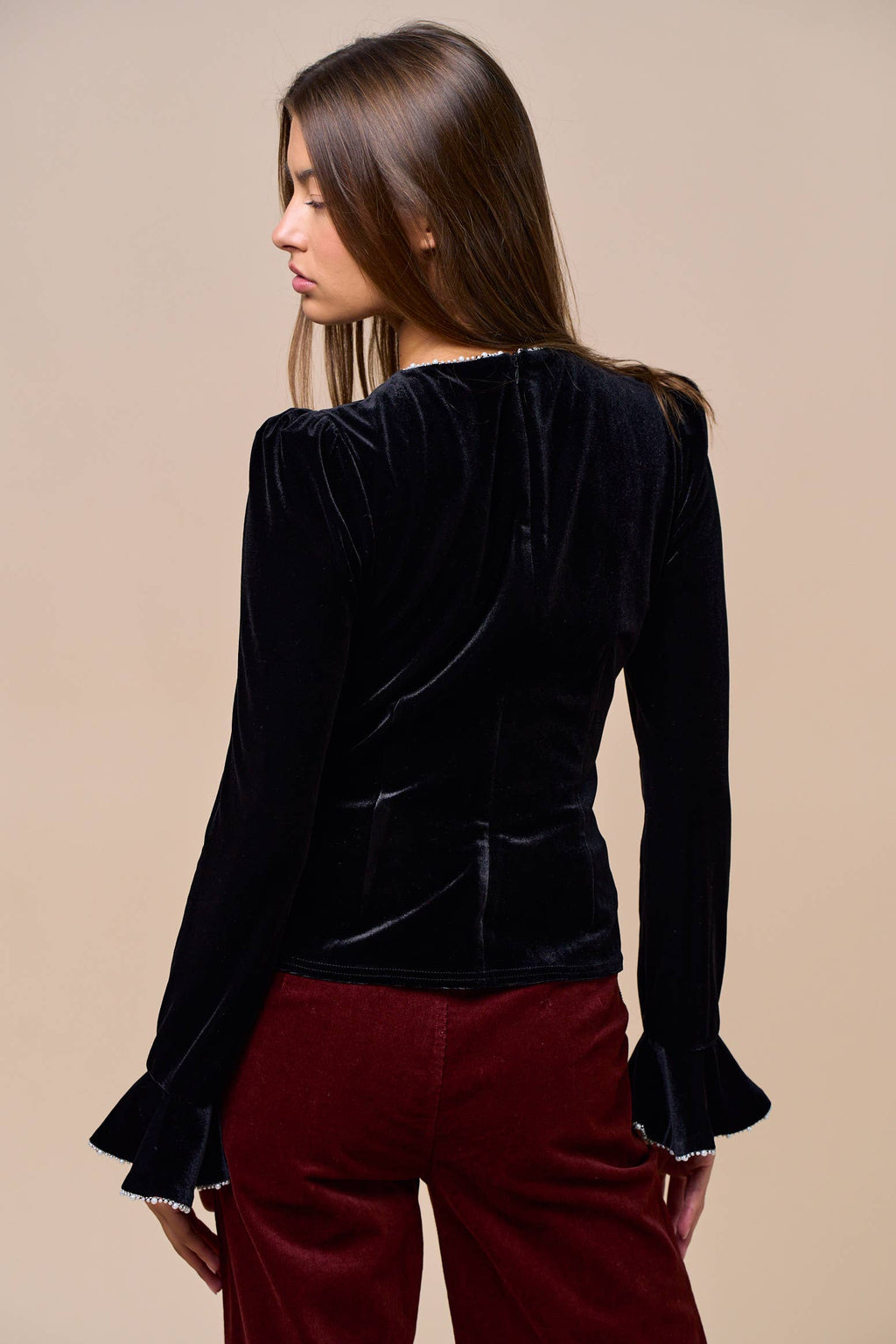 Pearl Luxe Velvet Top