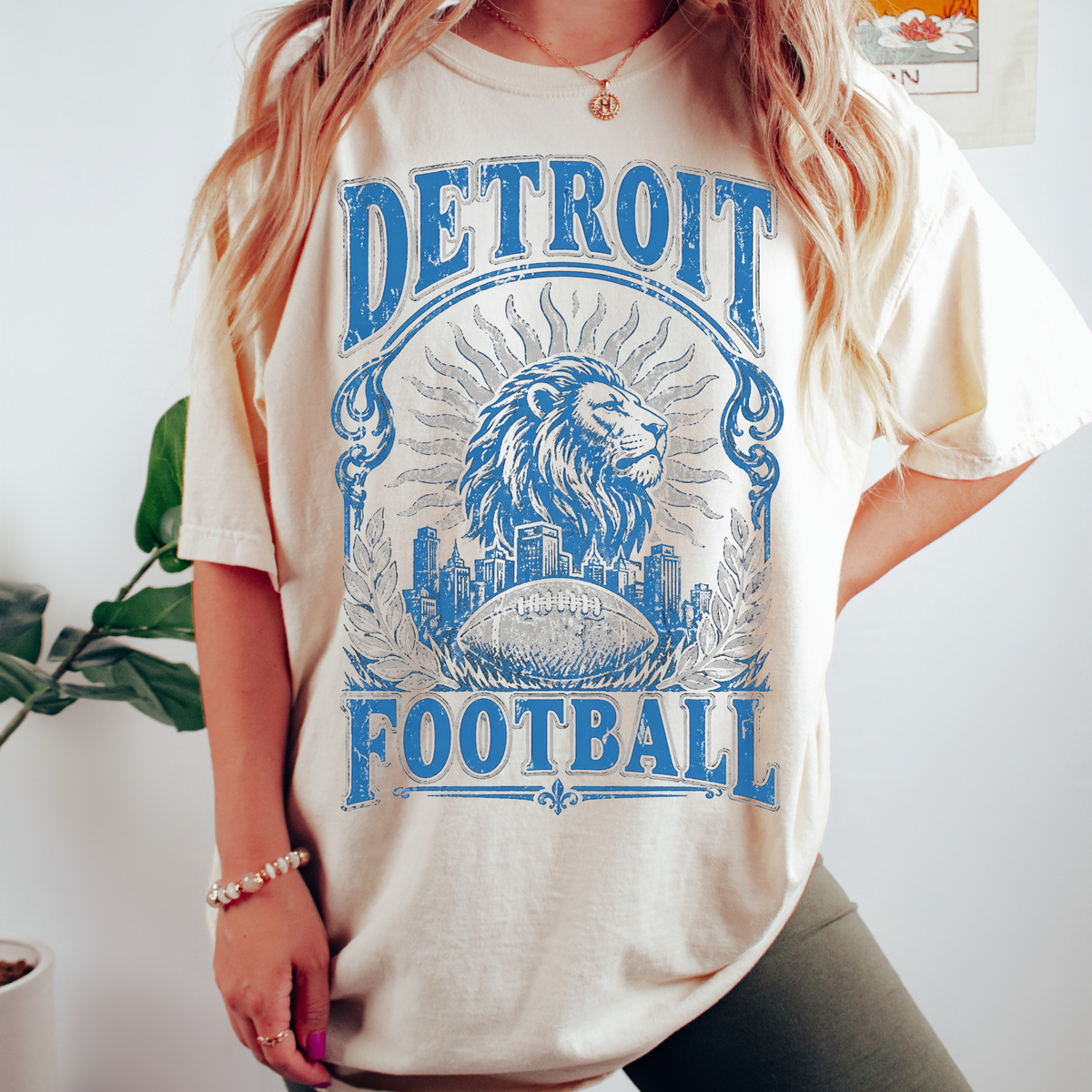 Detroit Vintage Football Graphic