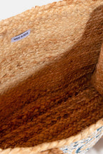 Load image into Gallery viewer, Azure Bloom Jute Tote

