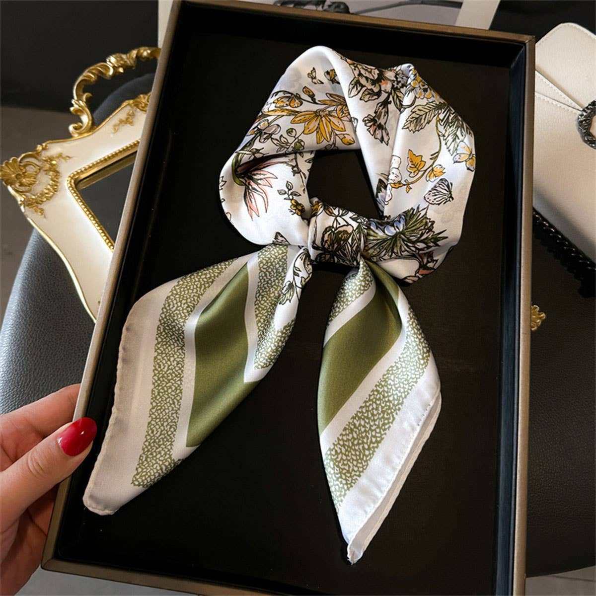 Silky Butterfly Print Scarf