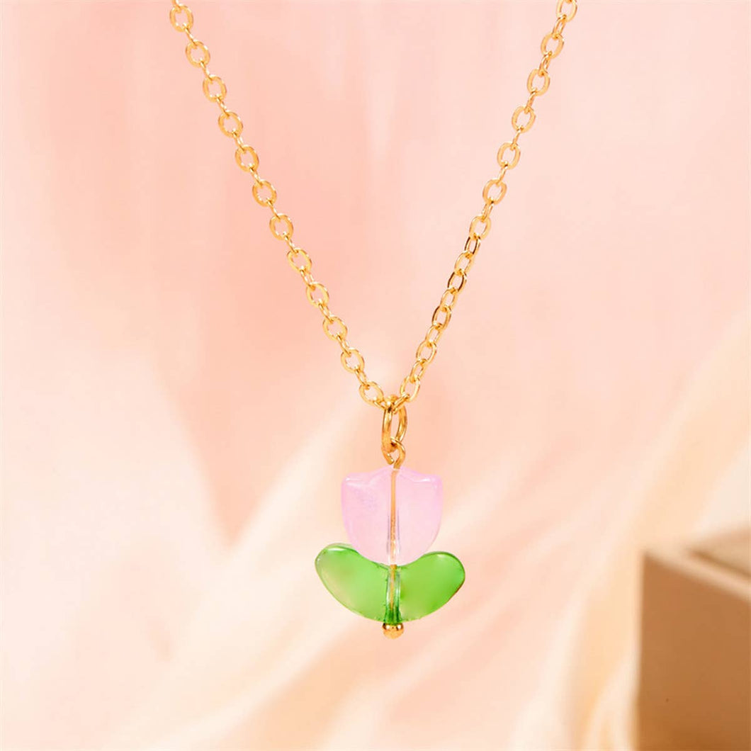 Holland Tulip Flower Necklace