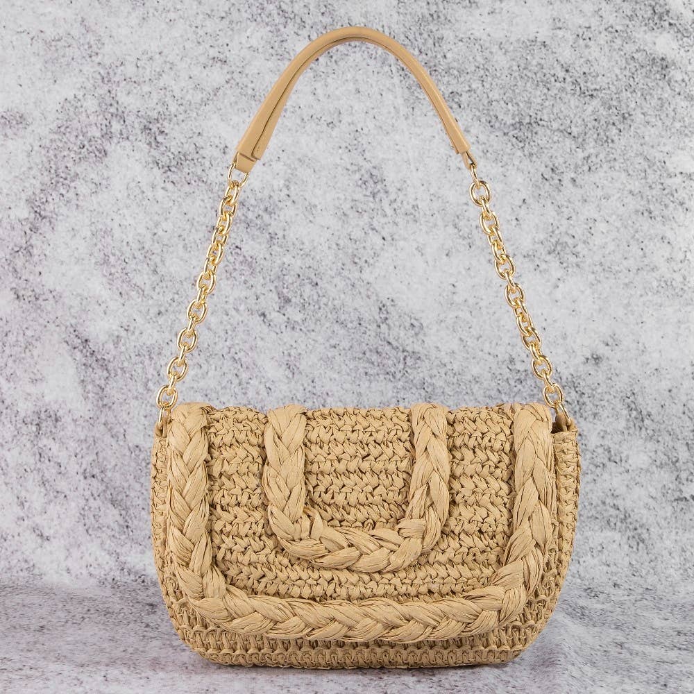 The Capri Raffia Shoulder Bag