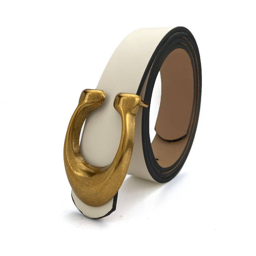 Vintage Curve Retro U-Buckle Belt