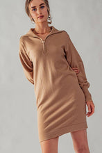 Load image into Gallery viewer, Quarter Zip Sweater Dress
