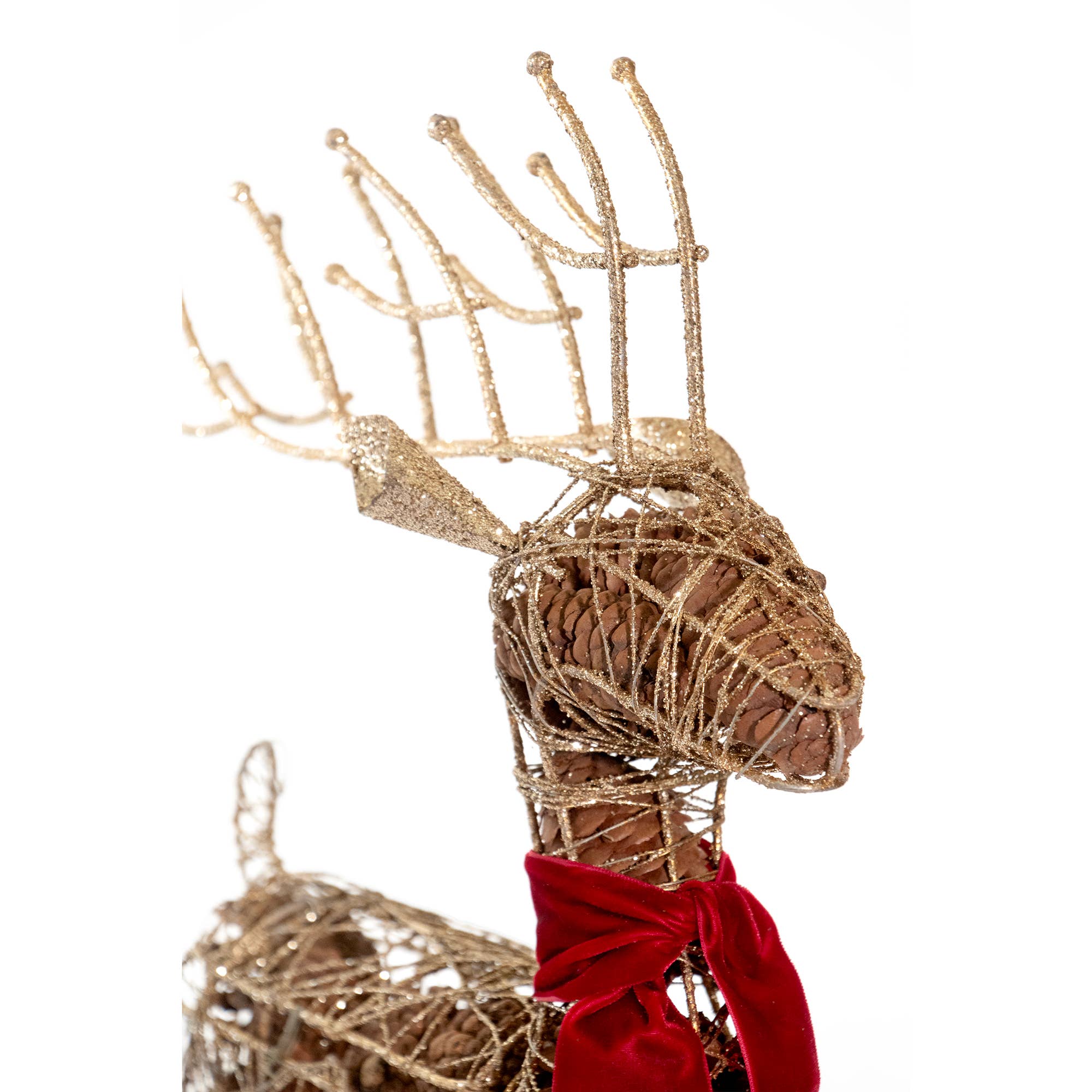 Large Standing Gold Deer Scented Potpourri Décor