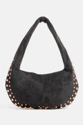 Halo Suede Satchel- Black