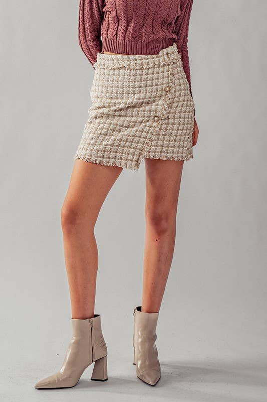 Tweed Wrap Skirt