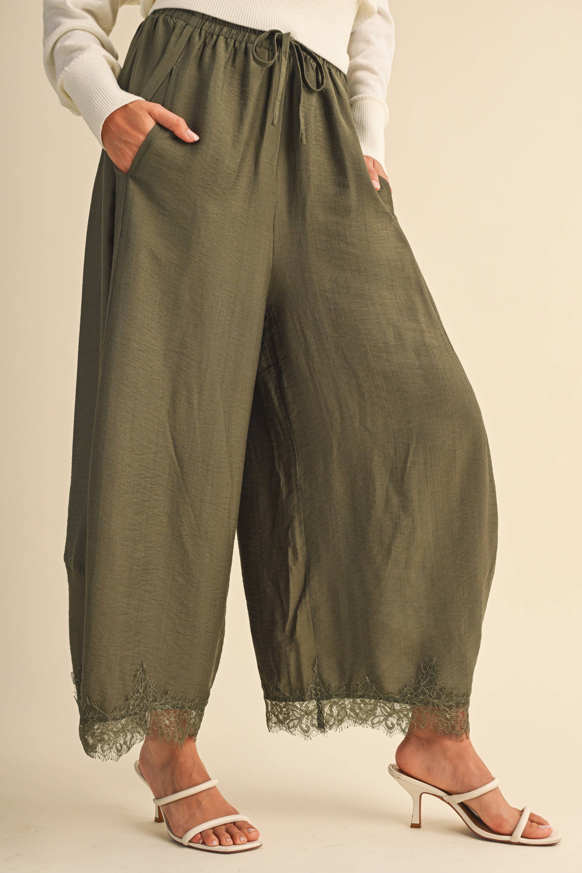 The Willow Lace Barrel Pants