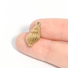 Load image into Gallery viewer, 18K Gold PVD Stainless Steel Conch Seashell Charm: Gold
