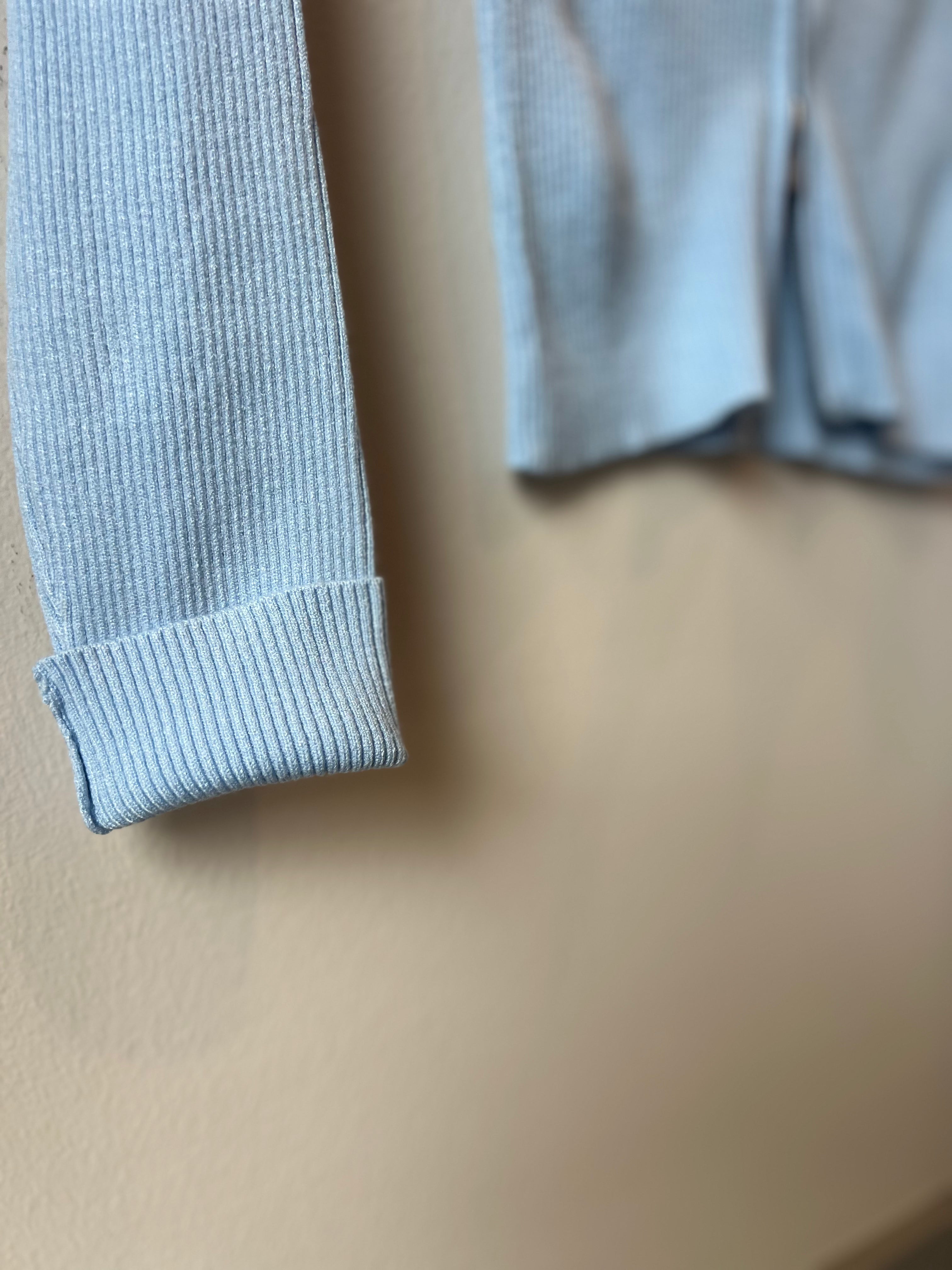 Sky Blue Double Zipper Zip-Up