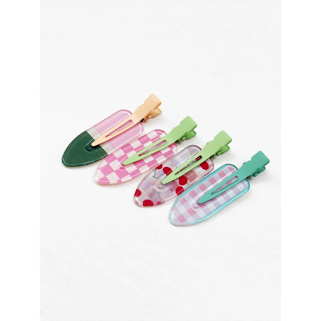 Mixed Print Styling Duck Bill Clips