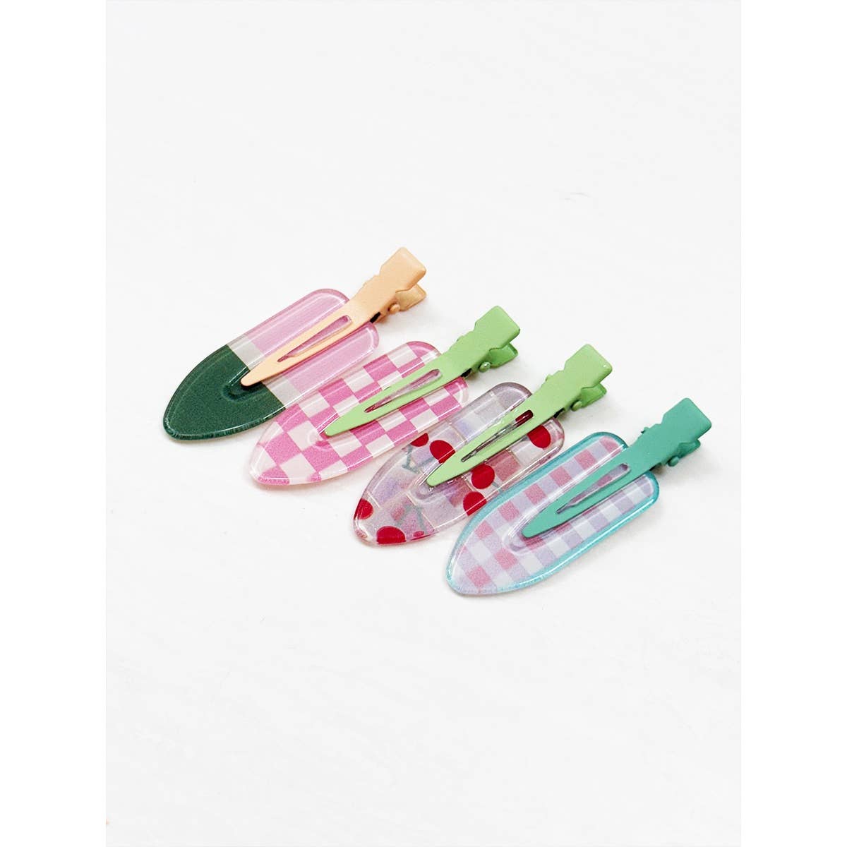 Mixed Print Styling Duck Bill Clips