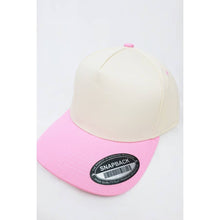 Load image into Gallery viewer, Sweetheart Two Tone Snap Back Baseball Cap: PINK / ONE
