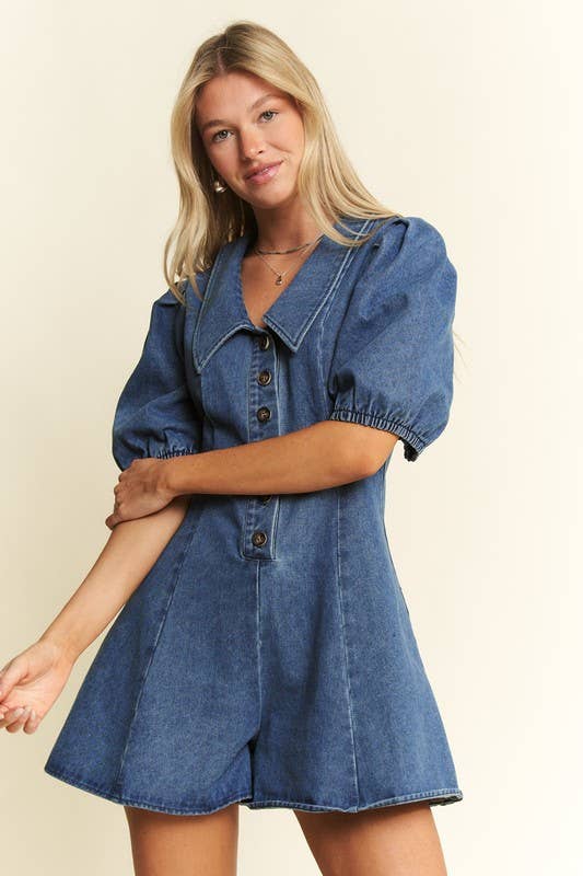 Blue Belle Romper