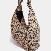 Load image into Gallery viewer, Knotted Strap Leopard Print Hobo Bag
