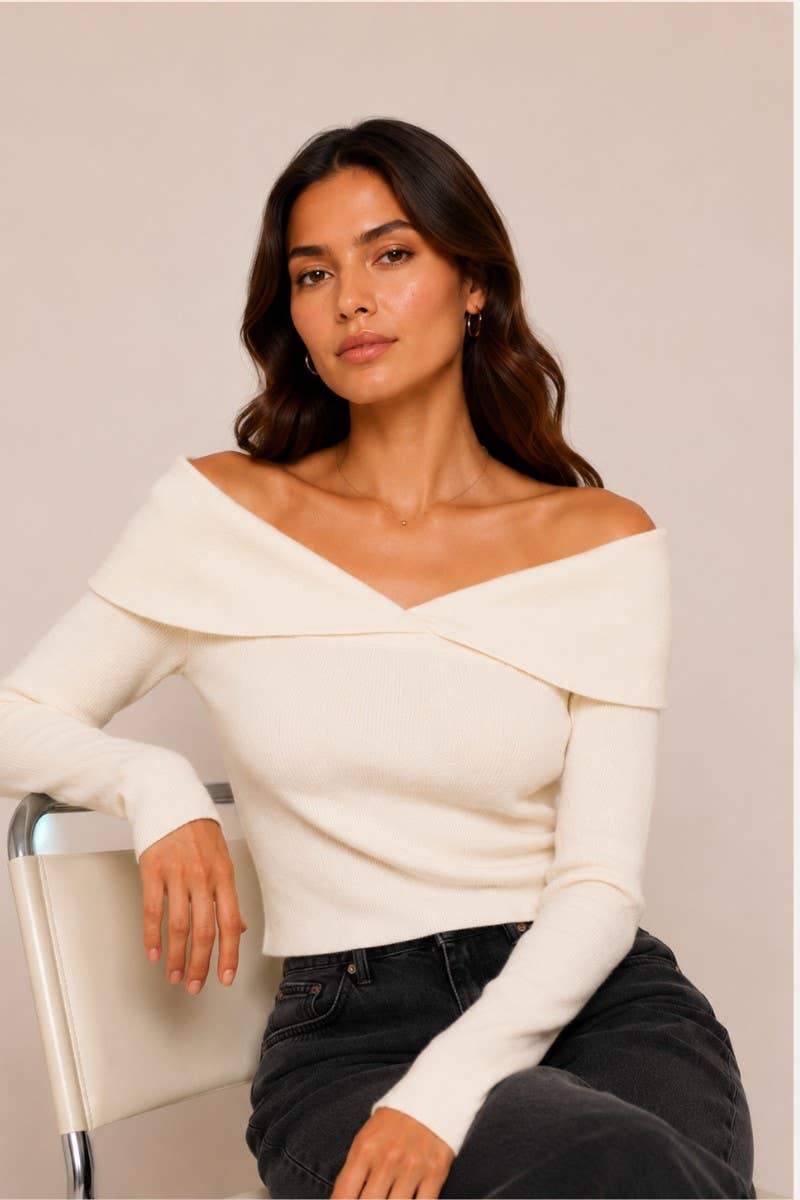 Embrace Off-Shoulder Knit Top