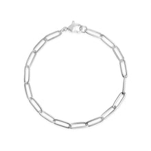 Load image into Gallery viewer, Stainless Steel Paperclip Chain Bracelet: Gold / 7&quot;
