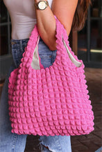 Load image into Gallery viewer, Rose Red Puffy Texture Bag
