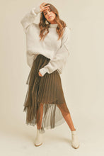 Load image into Gallery viewer, Metallic Mesh Pleated Skirt
