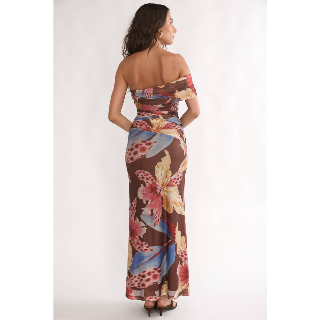Floral Off-Shoulder Maxi Dress