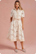 Bloom & Breeze Crochet Midi Dress