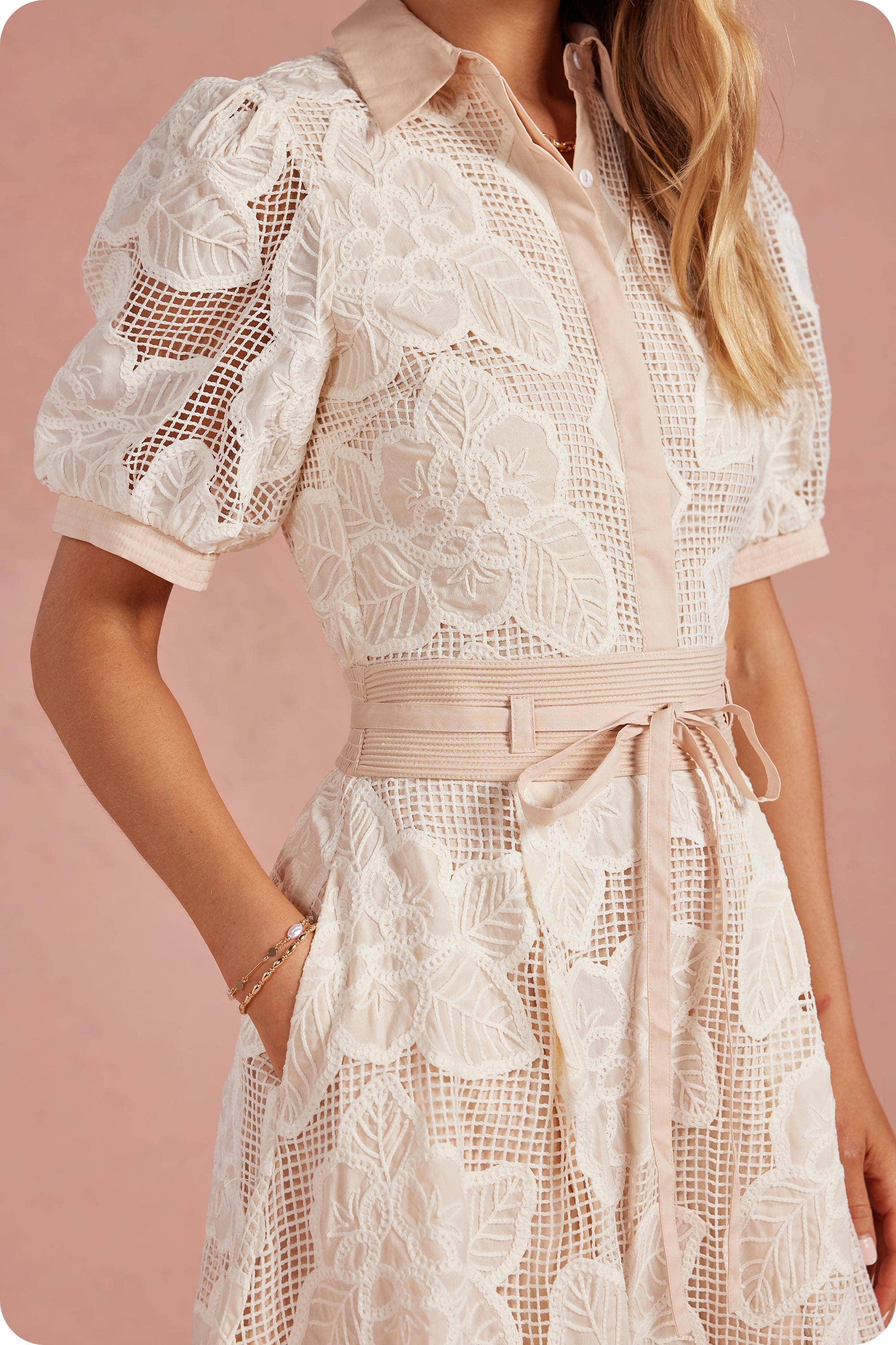 Bloom & Breeze Crochet Midi Dress