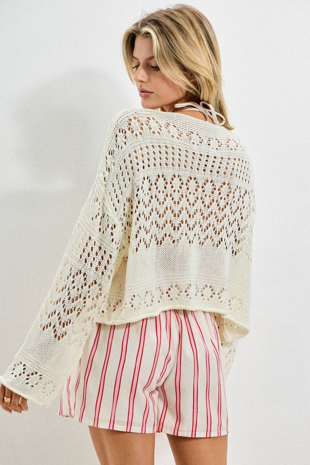 The Boho Breeze Open-Stitch Sweater
