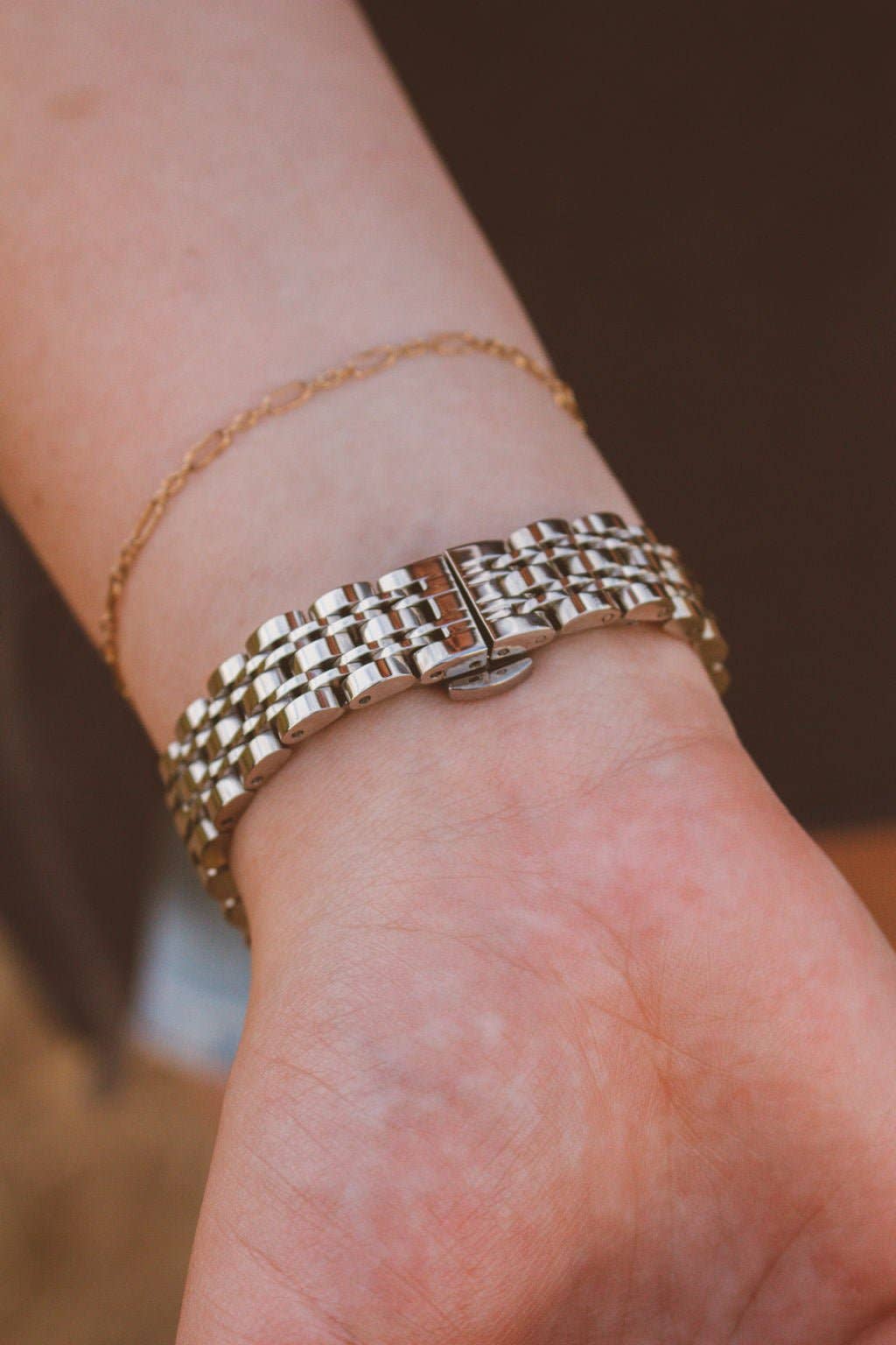 Solis Apple Watch Band: Silver / 42/44/45mm