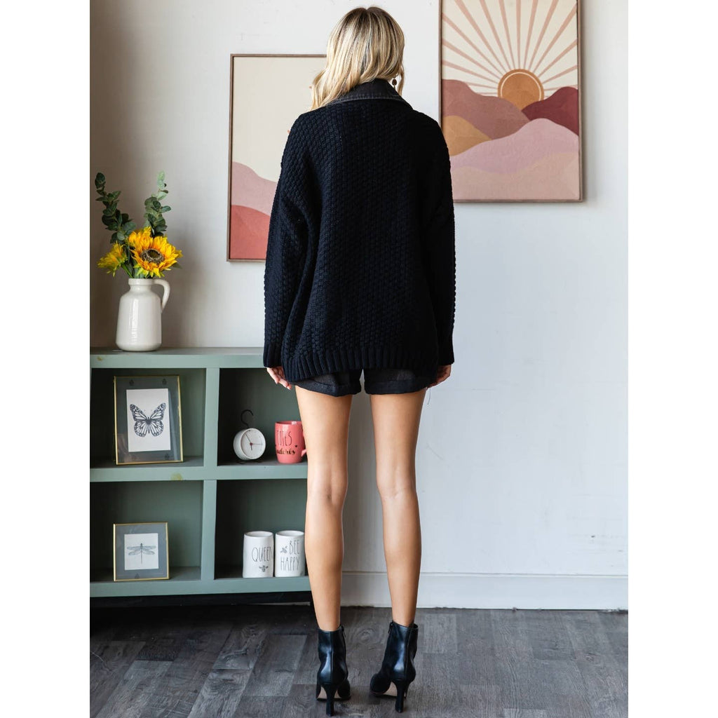 City Layers Knit Denim Jacket