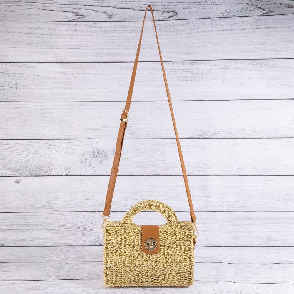 The Monroe Basket Weave Box Bag