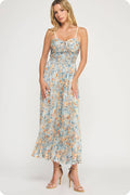 Garden Romance Pleated Midi Dress